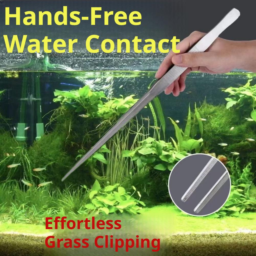 Planted Clip Tweezers - 스테인리스 스틸 수족관 핀셋 아쿠아스케이프 도구
