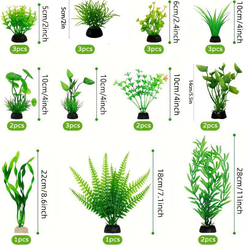 수족관 장식 세트 인조 플라스틱 식물 어항용 플라스틱  - Planted Aquarium Tank Kit 리뷰 및 가격