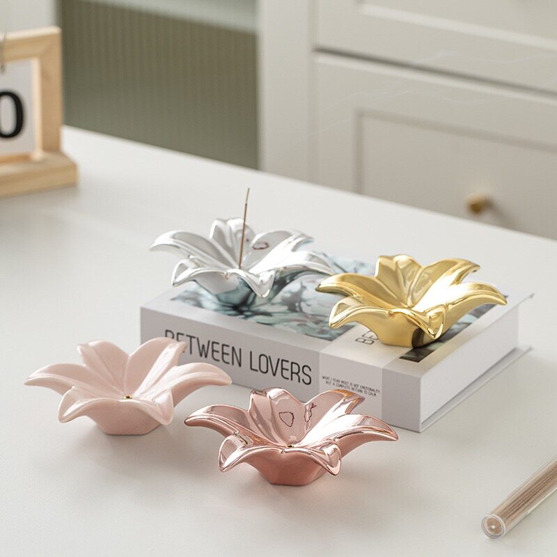 창의적인 세라믹 향로(백합 모양), 원통형 향꽂이, 아 - Diffuser Lily Glass 리뷰 및 가격